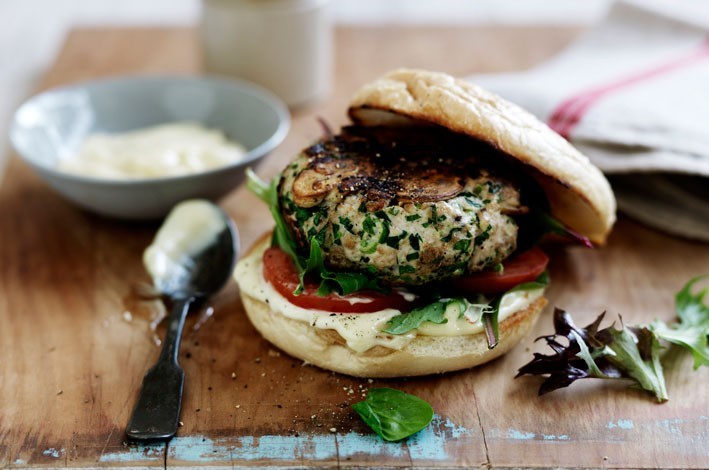 Mushroom and Chicken Blended Burgers