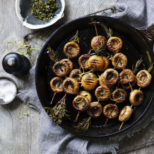 Grilled mushrooms