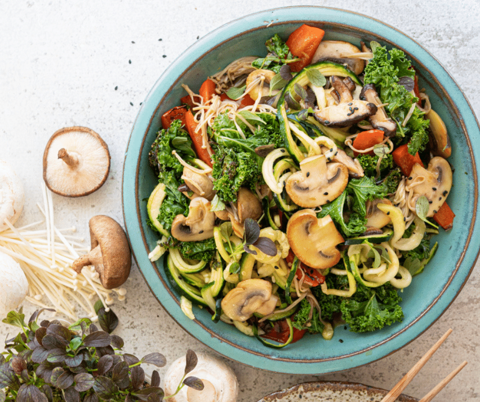 Mushroom Zoodle Bowl - Australian Mushroom Growers