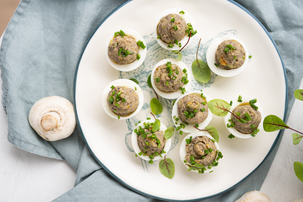 Mushroom Devilled Eggs Australian Mushroom Growers