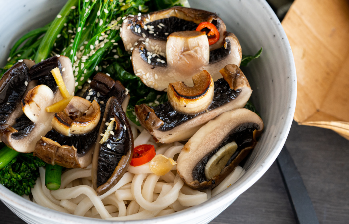 Mushroom Udon Noodle Soup - Australian Mushroom Growers