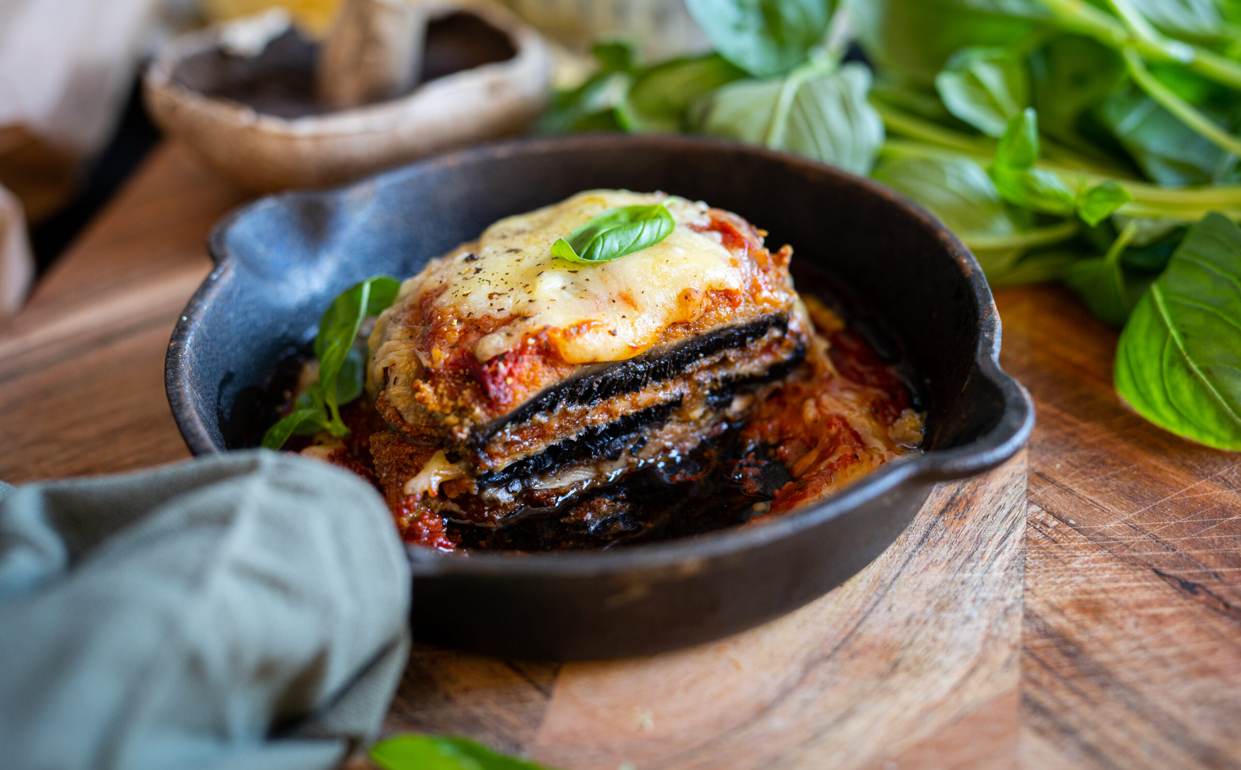 Mushroom Schnitzel Parmigiana