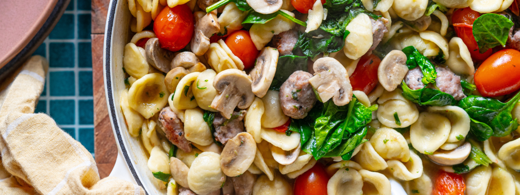 Mushroom & Pork Orecchiette - Australian Mushroom Growers
